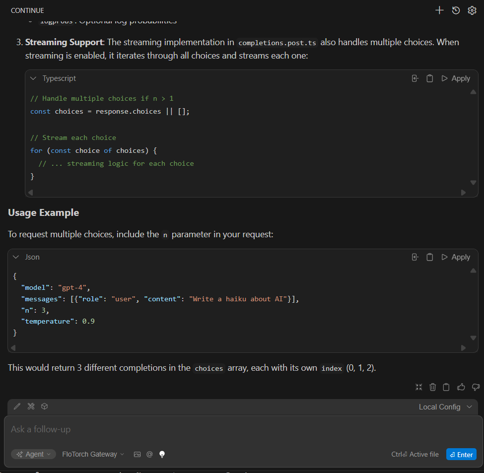 Continue Configuration
